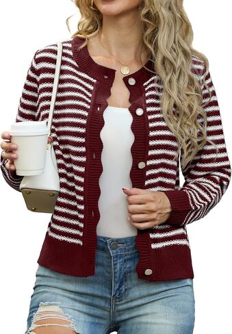 GRECERELLE Women Knit Cardigan Sweaters Long Sleeve Open Front Button Down Casual Trendy Jackets Outwear in Saudi Arabia