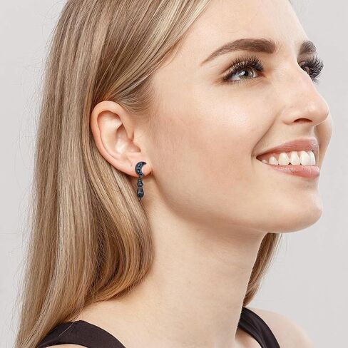 Cat/Bat Earrings for Women 925 Sterling Silver Cat Jewelry Dangle Earrings Gifts in Kuwait