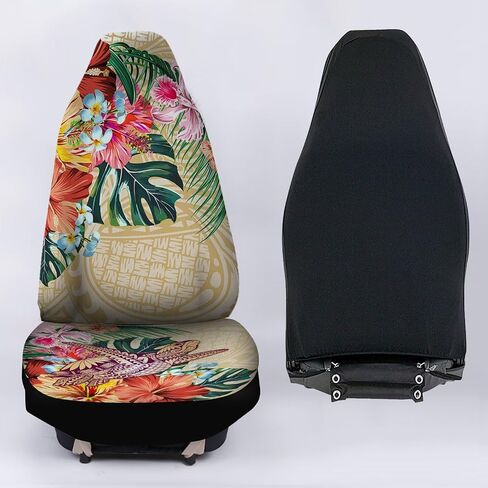 Universal Watercolor Hawaii Turtle Floral Print Front Seat Cover Set of 2, Washable Soft Seat Protector, Vehicle Seat Protector Car Covers for Auto Sedan SUV Truck Auto Accessories in Kuwait