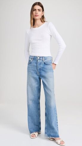 perfectwhitetee Women's Leah Pointelle Long Sleeve Top in Saudi Arabia