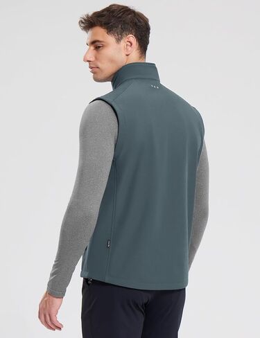 BALEAF Men's Golf Vest Fleece Lined Softshell Sleeveless Jacket Water Resistant Cold Weather Running Gear Winter Pockets in Saudi Arabia