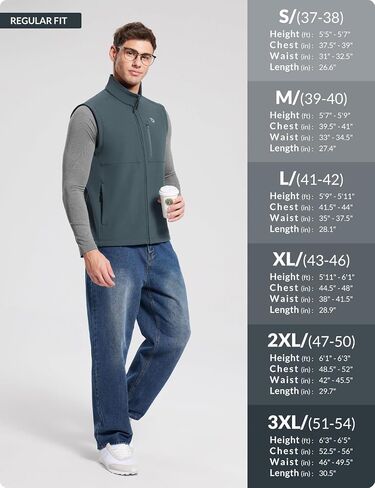 BALEAF Men's Golf Vest Fleece Lined Softshell Sleeveless Jacket Water Resistant Cold Weather Running Gear Winter Pockets in Saudi Arabia