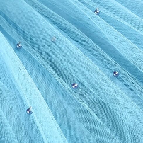 Flower Girls Sequin Dress Girls Dresses Birthday Princess Dress for Wedding Tulle Pearl Sleeveless Party Pageant in Saudi Arabia