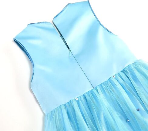 Flower Girls Sequin Dress Girls Dresses Birthday Princess Dress for Wedding Tulle Pearl Sleeveless Party Pageant in Saudi Arabia