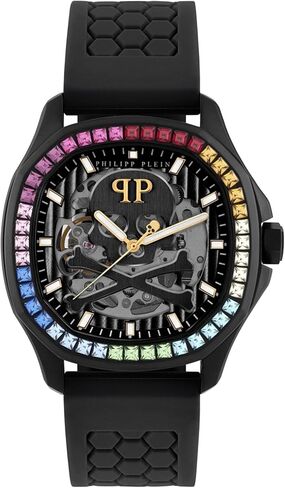 ساعة فيليب بلين الفاخرة للرجال من مجموعة فيليب بلين مع حزام أسود يتميز بهيكل أسود وقرص أسود in Kuwait