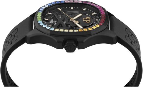 ساعة فيليب بلين الفاخرة للرجال من مجموعة فيليب بلين مع حزام أسود يتميز بهيكل أسود وقرص أسود in Kuwait