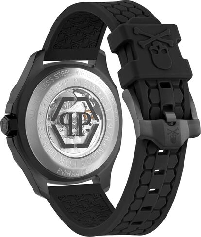 ساعة فيليب بلين الفاخرة للرجال من مجموعة فيليب بلين مع حزام أسود يتميز بهيكل أسود وقرص أسود in Kuwait