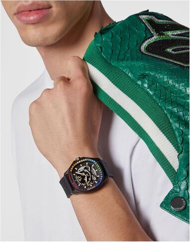 ساعة فيليب بلين الفاخرة للرجال من مجموعة فيليب بلين مع حزام أسود يتميز بهيكل أسود وقرص أسود in Kuwait