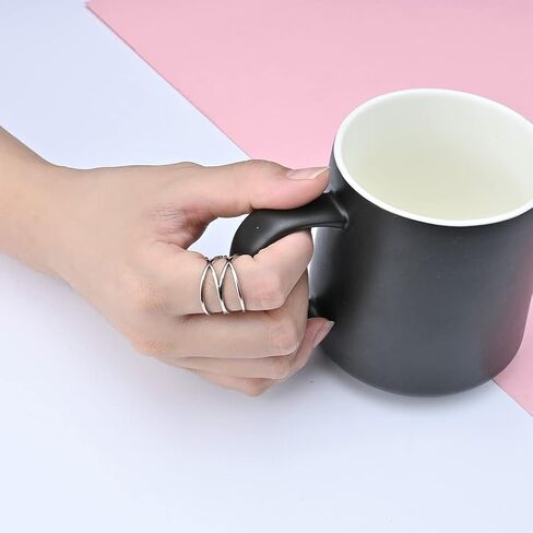 Unisex Stainless Steel 15MM Personality Simple Hollow Double X Criss Cross Infinity Ring in Saudi Arabia