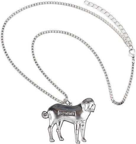 BONSNY Love Heart Enamel Zinc Alloy Metal Saint Bernard Necklace Dog Animal Jewelry pendant 18" in Saudi Arabia