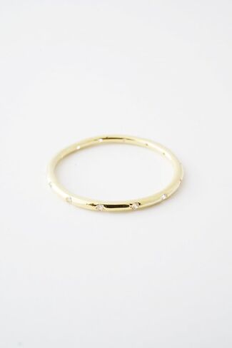 Honeycat Dotted Crystal Ring in Gold, Rose Gold, or Silver | Minimalist, Delicate Jewelry in Kuwait