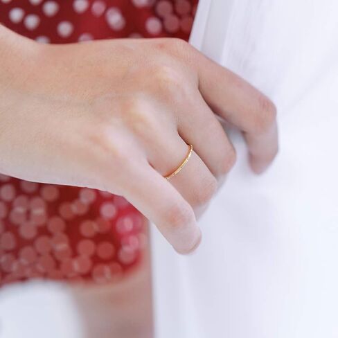 Honeycat Dotted Crystal Ring in Gold, Rose Gold, or Silver | Minimalist, Delicate Jewelry in Kuwait