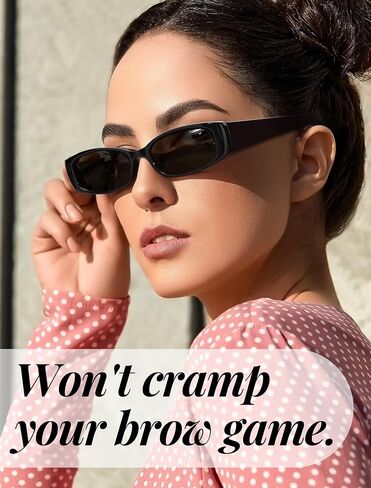 Veda Tinda Vision Rectangle Sunglasses for Women Mens 90s Y2k Cool Retro Vintage Warp Around Sport Sun Glasses UV Protection in Saudi Arabia