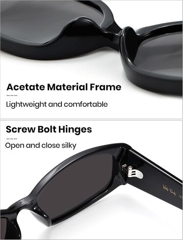 Veda Tinda Vision Rectangle Sunglasses for Women Mens 90s Y2k Cool Retro Vintage Warp Around Sport Sun Glasses UV Protection in Saudi Arabia