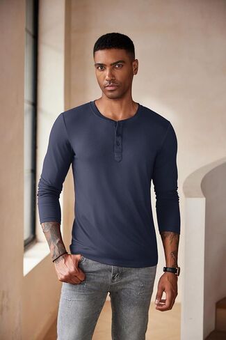 قمصان Henley الرجالية من COOFANDY بأكمام طويلة كاجوال وخفيفة الوزن in Saudi Arabia