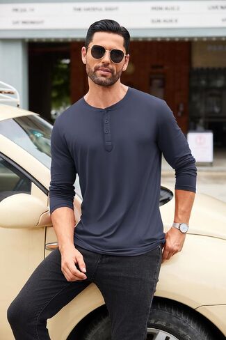 قمصان Henley الرجالية من COOFANDY بأكمام طويلة كاجوال وخفيفة الوزن in Saudi Arabia
