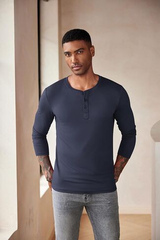 قمصان Henley الرجالية من COOFANDY بأكمام طويلة كاجوال وخفيفة الوزن in Saudi Arabia