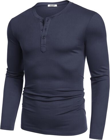 قمصان Henley الرجالية من COOFANDY بأكمام طويلة كاجوال وخفيفة الوزن in Saudi Arabia