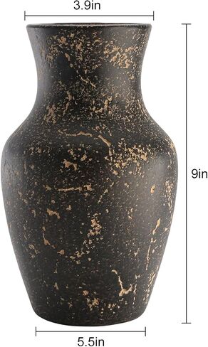 Farmhouse Vase for Home Decor, Terracotta Vase, Rustic Vase, and Vintage vase. Vintage Flower Vase Suitable for Home Decor, Living Room, Shelf Decor, Dining Table Decor, 6.1IN. ZSHLXM in Saudi Arabia