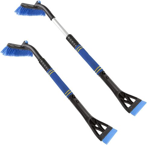 Ice Scrapers for Car Windshield Snow Brush 360 Pivoting Head 32 Inch Extendable for Truck SUV Vehicle Windshield 3-in-1(Blue 1 Pcs) in Saudi Arabia