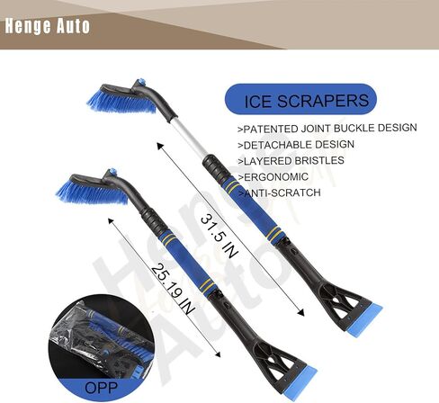 Ice Scrapers for Car Windshield Snow Brush 360 Pivoting Head 32 Inch Extendable for Truck SUV Vehicle Windshield 3-in-1(Blue 1 Pcs) in Saudi Arabia