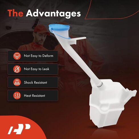 A-Premium Fit for Nissan Rogue 2014 2015 2016 Windshield Washer Tank Assembly with (Cap/Washer Pump/Filler Neck/Bracket), Replace# 289104BA0A in Saudi Arabia