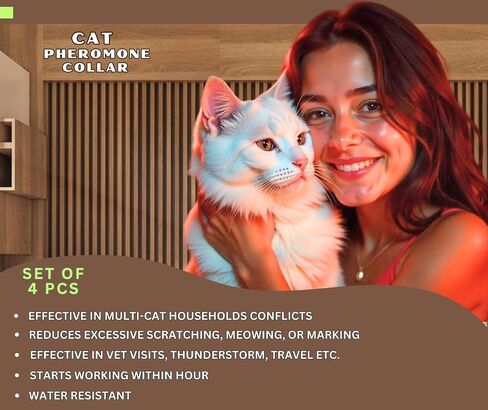 Calming Collar for Dogs pack of 4 Calming Collar Calming for Dogs Pheromone collar For Dogs Relief Anxiety and Bad Behavior Relief stress separation lasts 60 days 25 Inches calming aid for dogs collar in Saudi Arabia