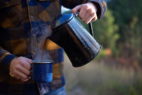 GSI Outdoors Enamel Coffee Pot to Store Hot Coffee, Tea for Camping & Farmhouse - 8 Cup in Saudi Arabia