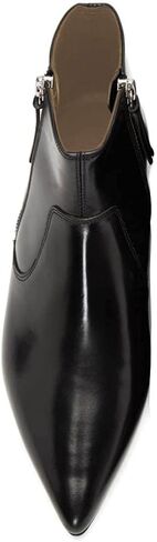 XYD Women's Formal Pointed Closed Toe Flats Ankle Boots Low Heel Booties Office Dress Shoes with Double Side Zippers in Kuwait