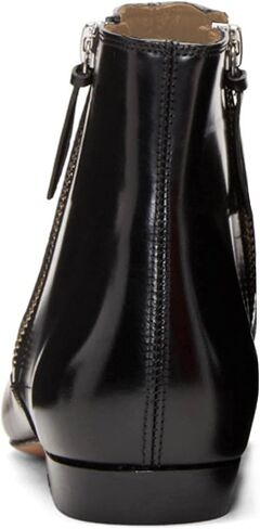 XYD Women's Formal Pointed Closed Toe Flats Ankle Boots Low Heel Booties Office Dress Shoes with Double Side Zippers in Kuwait