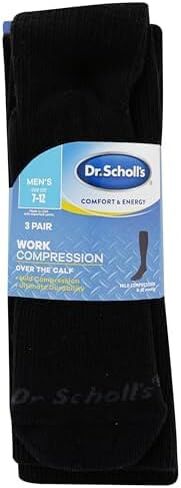 جوارب دكتور شول الرجالية الرياضية والعملية الضاغطة فوق الساق - عبوة واحدة و3 أزواج - تخفيف التعب in Kuwait