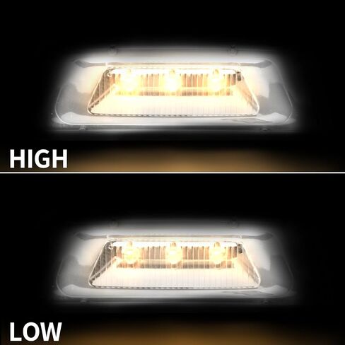 قطعتان من مصابيح إشارة الانعطاف الجانبية LED متوافقة مع Kenworth T680 T700 T880 Peterbilt 576، عدسة كهرمانية ضوء كهرماني ضوء أمامي للحاجز الأمامي، مصابيح مستطيلة لسقف الكابينة (العنبر) in Kuwait