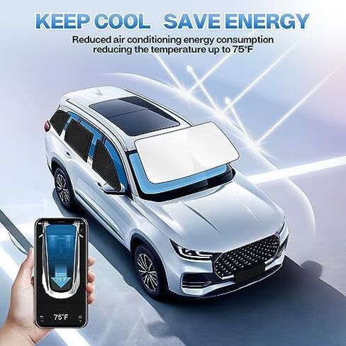 T TGBROS Privacy Sunshade Custom Fit for 2024 2025 Subaru Crosstrek Accessories الزجاج الأمامي الجانبي النافذة الخلفية مجموعة كاملة من ظلال الشمس للسيارة كتل قابلة للطي والأشعة فوق البنفسجية تحافظ على برودة السيارة 8 قطع in Kuwait