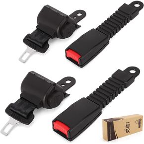 10L0L Retractable Golf Cart Seat Belts(47.64"), Universal Seat Belts for Yamaha EZGO, Club Car, Go Kart, UTV, 2 pcs Retractable Seat Belts for Golf Cart Frond and Rear Seat