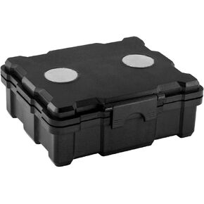 Airtight, Waterproof Magnetic Storage Box with Inner Dividers, Hide-A-Key Magnet Mount Box