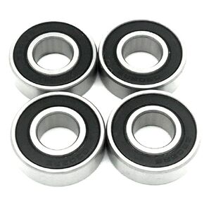 4 Bearings Front and Rear Wheel Bearing Set Compatible with Coleman Powersports CT200U, CT200U-EX Trail 200 Mini Bike, Baja MB165 MB200 Mini Bikes Part# GB276-89/6202Z