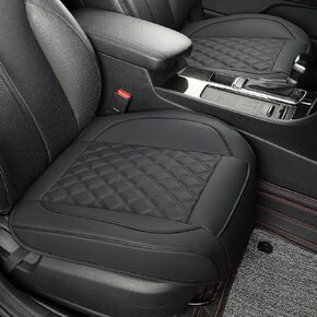 1 Pack Leather Front Car Seat Covers,Bottom Seat Covers for Cars,Driver Car Seat Cover,Luxury Seat Protectors,Waterproof,Full Wrap,for Most Vehicles,Sedan,Truck,SUV(Beige)