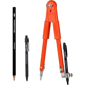 QTLCOHD 12 Inch Professional Compass for Woodworking Large Compass for Drawing Circles Carpenters Compass with Pencil Drawing Compass for Geometry Drafting Art Drawing Circles