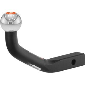 CURT 45572 Euro Trailer Hitch Mount with 2-Inch Ball, Fits 1-1/4-Inch Receiver, 3,500 lbs, 4-5/8-Inch Height, CARBIDE BLACK POWDER COAT
