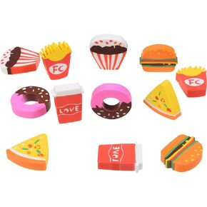 Bread Shaped Erasers for Kids - 16Pcs Mini Novelty Toast Bread Erasers Cute Fun Food Pencil Erasers for School Classroom Rewards Party Favors