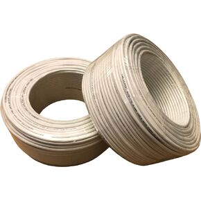 Shield 24/6 24AWG 6conductors (6X0.22 sq mm) CCA Alarm Cable Security Cable, 100meters (328ft) White