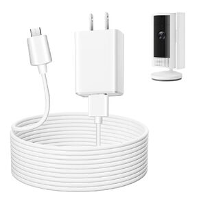 Charging Cable for Ring Indoor Cam (2nd Gen), 16.5FT/5M USB-A to Micro USB Power Adapter Charger Cable for Ring Indoor Camera, Not for (1nd Gen)
