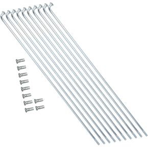 Steel Spokes, High Strength Bike Parts Convenient Installation 10pcs Bike Spokes for MTB Wheel Spokes for Mountain and Road Bikes(80mm/3.15in)