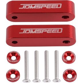 JDMSPEED Anodized Black Hood Spacer Hood Riser 3/4" Replacement for Honda Civic CRX Del Sol Acura Integra
