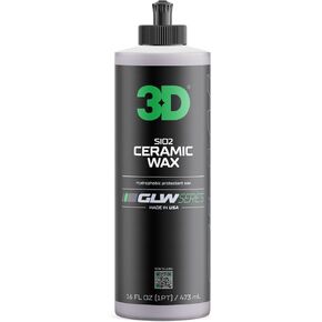 3D SiO2 Ceramic Wax, GLW Series | Ultra-Slick Gloss Finish on Paint | Hyper Hydrophobic | Protection | DIY Car Detailing | Easy Application | 16 oz