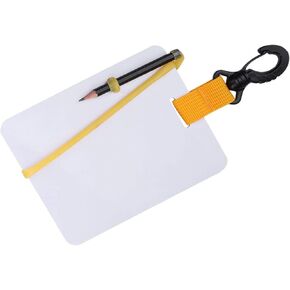 Pwshymi Diving Writing Slate Underwater Writing Tablet Diving Writing Board with Swivel Clip & Pencil Sportinggoods