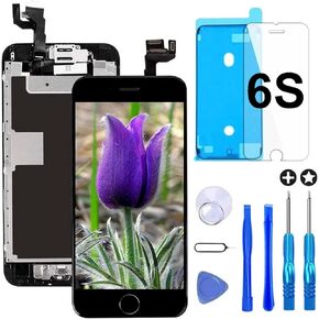 Brinonac for iPhone 6s Screen Replacement Black Touch Display LCD Digitizer Full Assembly with Complete Repair Tools and Screen Protector