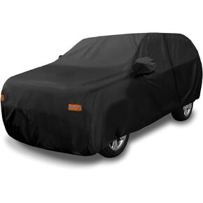 X AUTOHAUX SUV Car Cover for Chevrolet Tahoe 4 Door 2007-2020 Outdoor Waterproof Sun Rain Dust Wind Snow Protection 190T PU W/Driver Door Zipper Gray