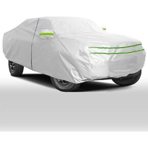 KEYOOG Full Exterior Car Cover All Weather, Scratch Resistant, Dustproof, Sunscreen, Snow Prevention, Ultraviolet-Proof, Fit for Q7 MDX Yukon JX35 Range Rover GL550 R63 AMG -Fit SUVs Length 198"-208"