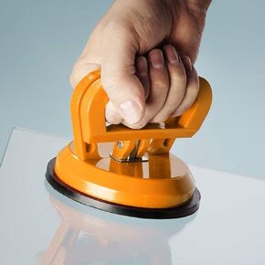 IMT 4.9" Glass Suction Cup Tiles Window Lifter, Power Grip Vacuum Lifter for Glass/Tiles/Mirror/Granite Lifting, Dent Repair Sucker Plate, Double Handle Locking
